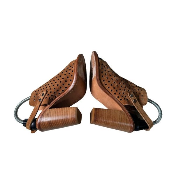 Rag & Bone Wyatt Nubuck Perforated Bootie Sandals Camel Women’s US 7.5 / EU 37.5 - Picture 7 of 11